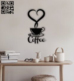 Coffee wall decor E0013329 file cdr and dxf free vector download for laser cut plasma