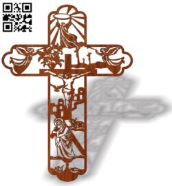 Cross with Calvary E0013454 file cdr and dxf free vector download for laser cut plasma