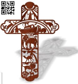 Cross with global flood E0013452 file cdr and dxf free vector download for laser cut plasma