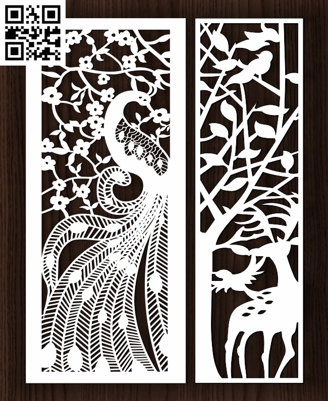 Design pattern screen panel E0013220 file cdr and dxf free vector download for laser cut cnc