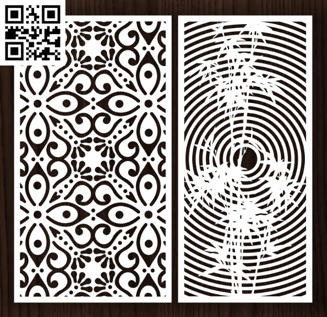 Design pattern screen panel E0013307 file cdr and dxf free vector download for laser cut cnc