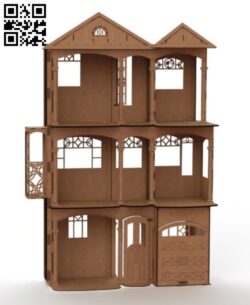 Doll house E0013376 file cdr and dxf free vector download for laser cut