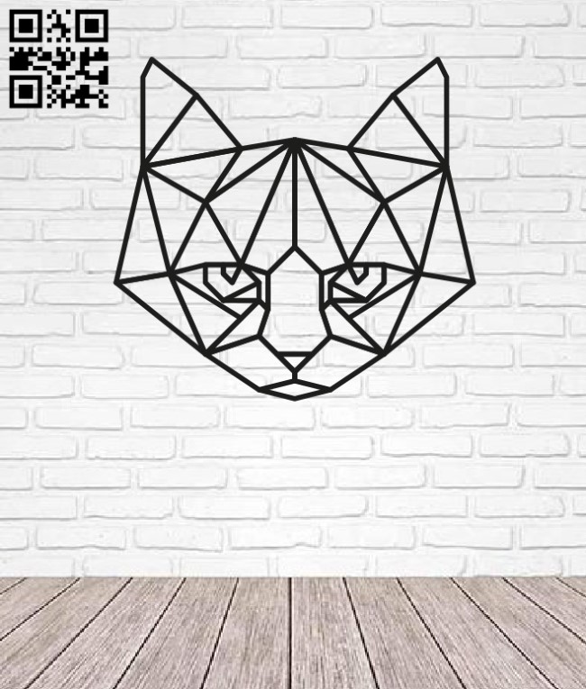 Geometric Cat E0013441 file cdr and dxf free vector download for laser cut plasma