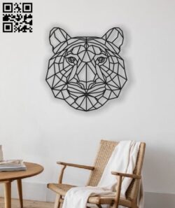 Geometric tiger E0013426 file cdr and dxf free vector download for laser cut plasma