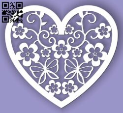 Heart E0013317 file cdr and dxf free vector download for laser cut
