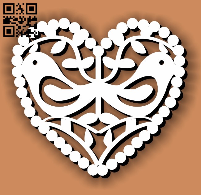 Heart E0013318 file cdr and dxf free vector download for laser cut