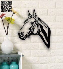 Horse wall decor E0013442 file cdr and dxf free vector download for laser cut plasma