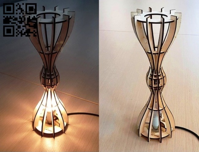 Hourglass lamp E0013237 file cdr and dxf free vector download for laser cut