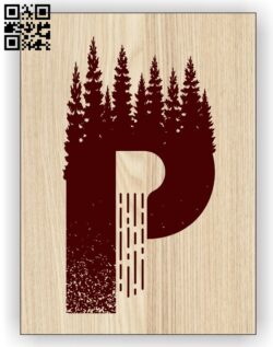 Letter P art E0013282 file cdr and dxf free vector download for laser engraving machines