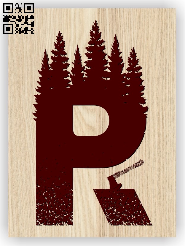 Letter R art E0013455 file cdr and dxf free vector download for laser engraving machines