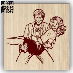 Love couple E0013324 file cdr and dxf free vector download for laser engraving machines