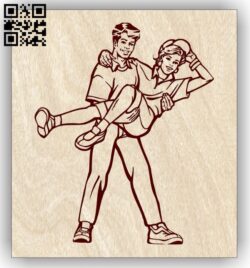 Love couple E0013325 file cdr and dxf free vector download for laser engraving machines