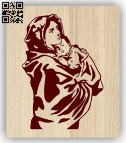 Mary and Jesus Christ E0013416 file cdr and dxf free vector download for laser engraving machine