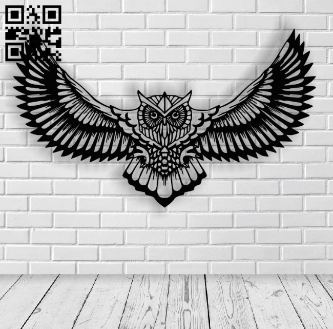 Owl E0013378 file cdr and dxf free vector download for laser cut plasma