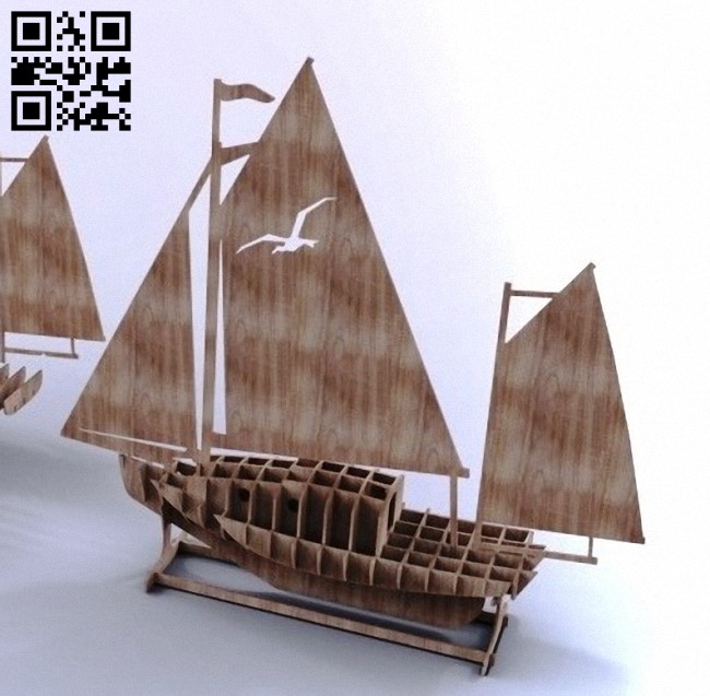 Sailboat E0013304 file cdr and dxf free vector download for laser cut