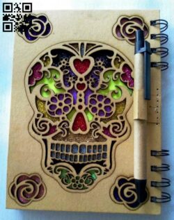 Skull book cover E0013430 file cdr and dxf free vector download for laser cut