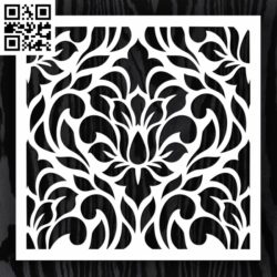 Square decoration E0013347 file cdr and dxf free vector download for laser cut