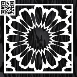 Square decoration E0013351 file cdr and dxf free vector download for laser cut