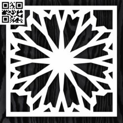 Square decoration E0013352 file cdr and dxf free vector download for laser cut