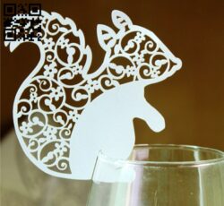 Squirrel cup accessories E0013437 file cdr and dxf free vector download for laser cut