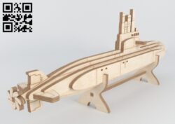 Submarine E0013400 file cdr and dxf free vector download for laser cut