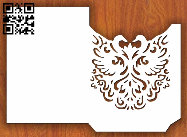 Swans invitation card E0013447 file cdr and dxf free vector download for laser cut