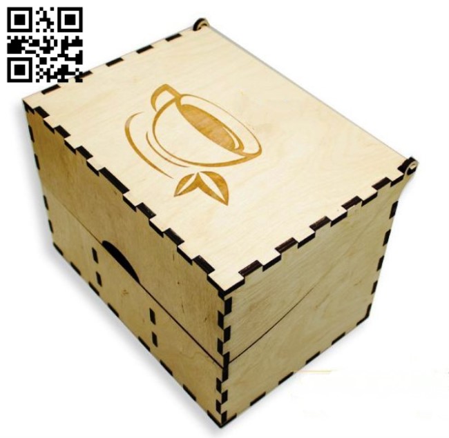 Tea box E0013355 file cdr and dxf free vector download for laser cut