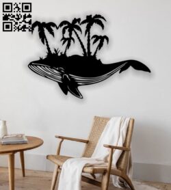 Whale E0013213 file cdr and dxf free vector download for laser cut plasma