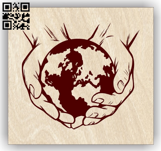 World in hand E0013322 file cdr and dxf free vector download for laser engraving machines