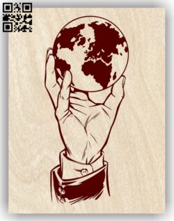World in hand E0013419 file cdr and dxf free vector download for laser engraving machine
