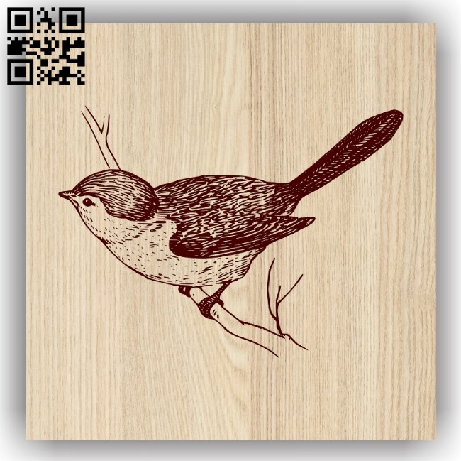 Birds on tree branch E0013720 file cdr and dxf free vector download for laser engraving machine