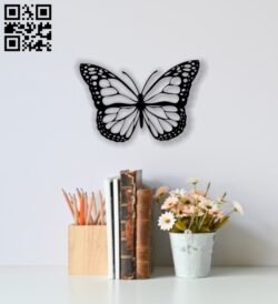 Butterfly wall decor E0013671 file cdr and dxf free vector download for cnc cut plasma