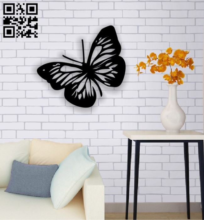 Butterfly wall decor E0013672 file cdr and dxf free vector download for cnc cut plasma