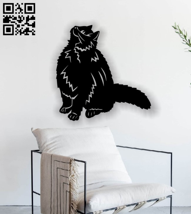 Cat wall decor E0013592 file cdr and dxf free vector download for laser cut plasma