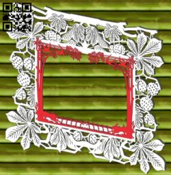 Chestnut photo frame E0013643 file cdr and dxf free vector download for laser cut