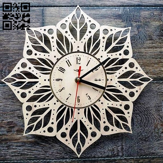 Clock E0013619 file cdr and dxf free vector download for laser cut