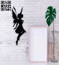 Fairy with butterfly wings E0013675 file cdr and dxf free vector download for cnc cut plasma