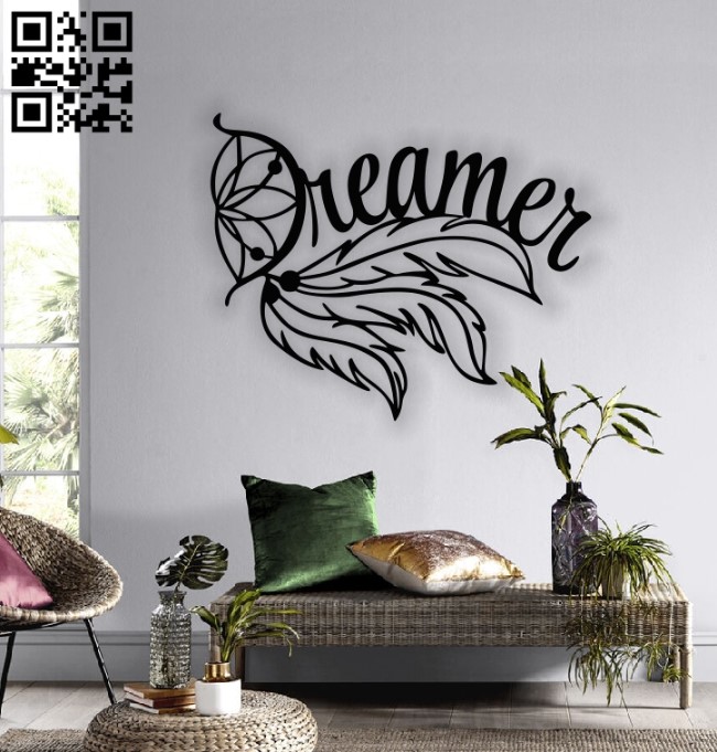 Feather dreamer E0013664 file cdr and dxf free vector download for cnc cut plasma