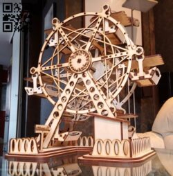 Ferris Wheel E0013712 file cdr and dxf free vector download for laser cut