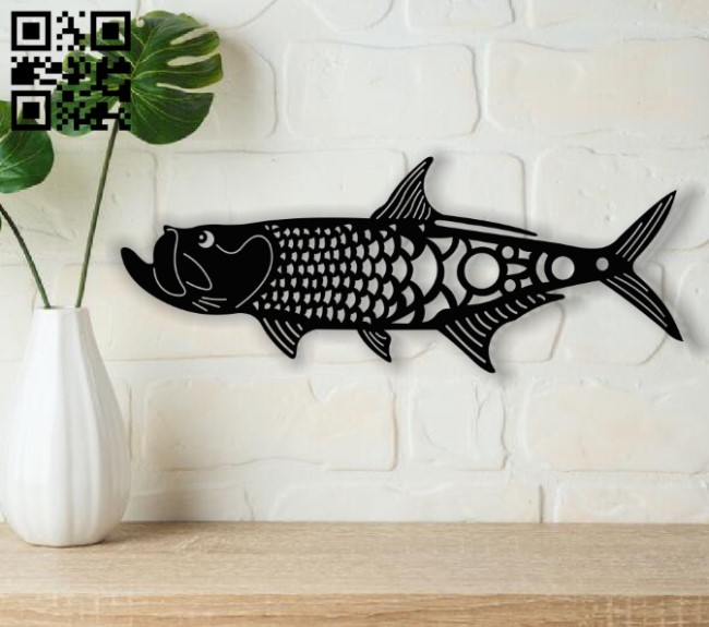 Fish art E0013661 file cdr and dxf free vector download for cnc cut plasma