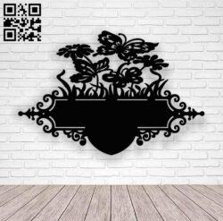 Flower address table E0013714 file cdr and dxf free vector download for laser cut plasma