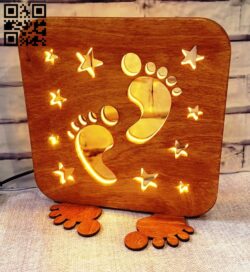 Footprint lamp E0013507 file cdr and dxf free vector download for laser cut