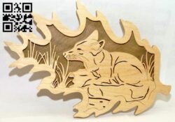 Fox panel E0013620 file cdr and dxf free vector download for laser cut
