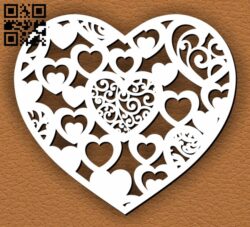 Heart E0013545 file cdr and dxf free vector download for laser cut