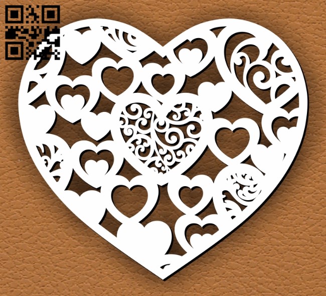 Heart E0013545 file cdr and dxf free vector download for laser cut