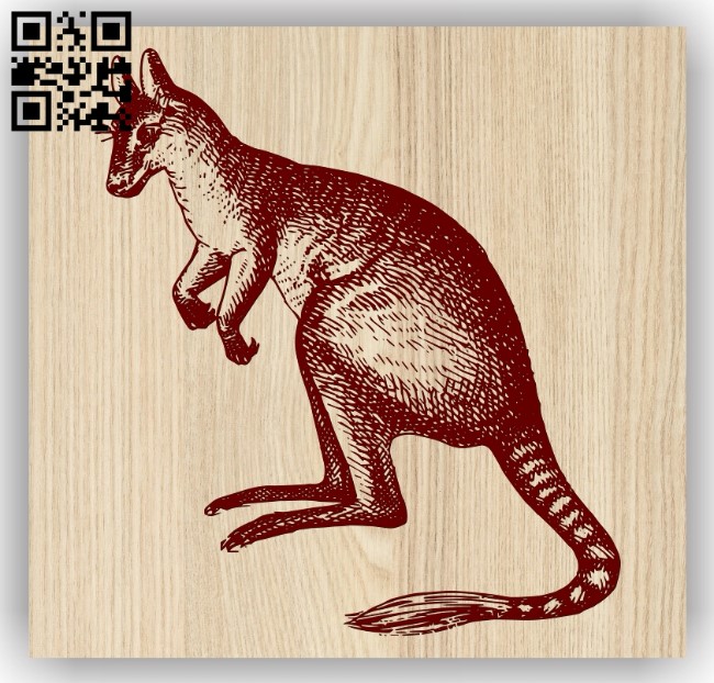 Kangaroo E0013578 file cdr and dxf free vector download for laser engraving machine