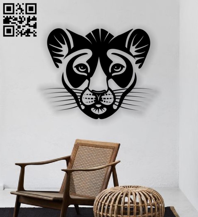 Leopard wall decor E0013634 file cdr and dxf free vector download for laser cut plasma