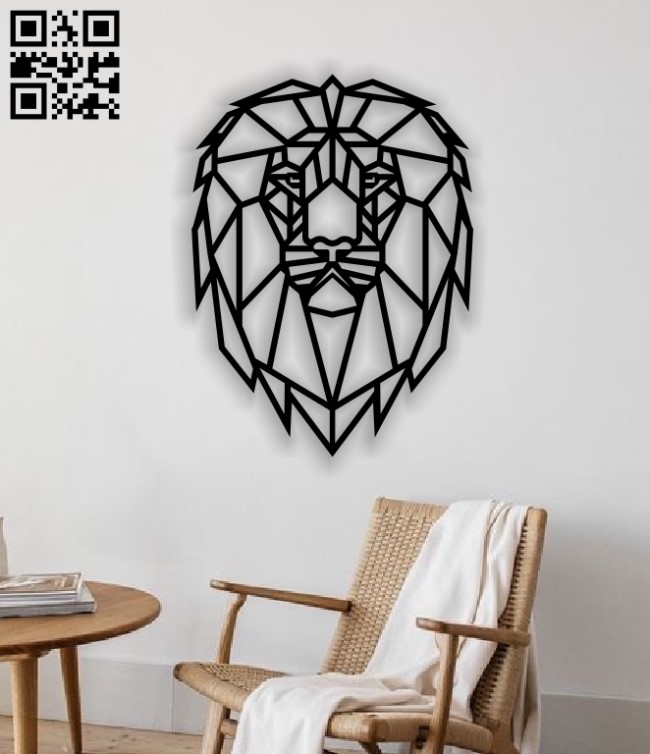 Lion wall decor E0013534 file cdr and dxf free vector download for laser cut plasma