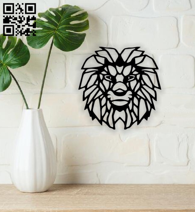 Lion wall decor E0013650 file cdr and dxf free vector download for laser cut plasma