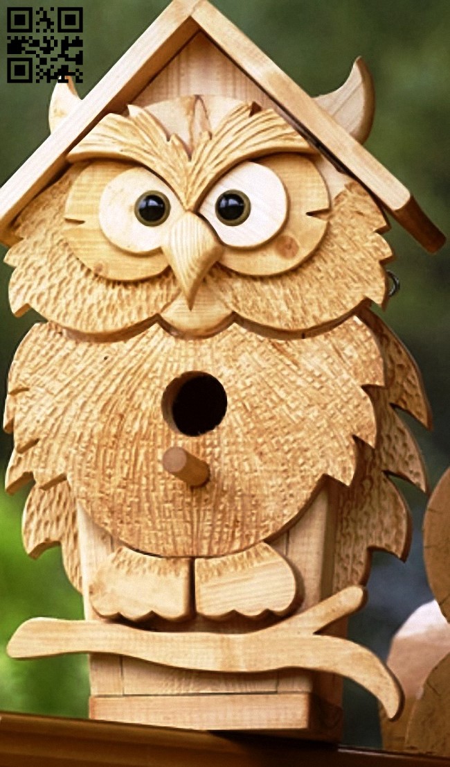 Owl birdhouse E0013696 file cdr and dxf free vector download for laser cut